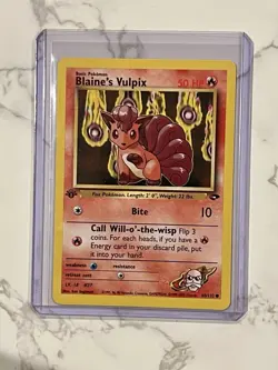 Pokemon TCG Blaine's Vulpix 1st Edition Gym Challenge 66/132 WOTC Vintage (2000) - Image 1
