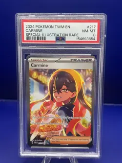 Pokemon Carmine 217/167 Twilight Masquerade Special Illustration Rare PSA 8 - Image 1