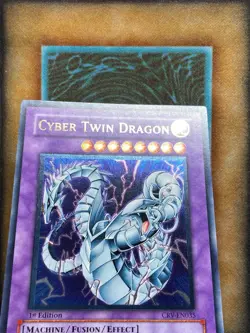 Yugioh Cyber Twin Dragon CRV-EN035 Ultimate Rare 1st Ed NM - Image 3