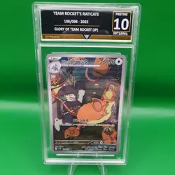 Pokemon | Glory of Team Rocket | Team Rocket's Raticate | JPN 108/098 Mint 10 - Image 1