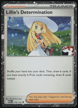 Pokemon Lillie's Determination 119/132 Prize Pack Series 8 Cosmo Holo - NM - Image 1