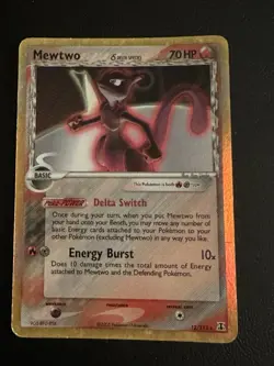Pokemon TCG Mewtwo Delta Species Holo Rare 12/113 70 HP English - Image 1