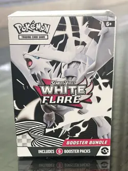 Pokemon Scarlet & Violet White Flare Booster Bundle Box Reshiram 6 Boosters - Image 1