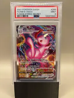 PSA 9 Mint - Mew VMAX #269 Pokemon Fusion Strike , Graded - Image 1
