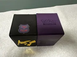 Pokemon Deckbox *2 Lot Purple Gengar Black Pikachu - Image 2