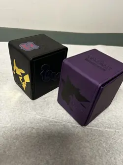 Pokemon Deckbox *2 Lot Purple Gengar Black Pikachu - Image 3