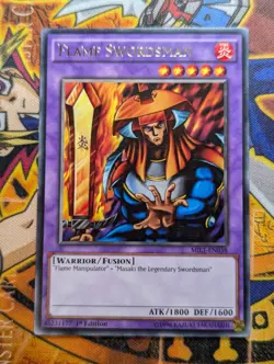 Flame Swordsman - MIL1-EN038 - Rare - 1st Edition YuGiOh - VLP/LP - Image 1