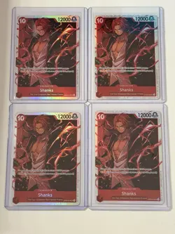 Shanks OP09-004 Premium Booster The Best Vol. 2 - 4 Foil Card Play Set One Piece - Image 1