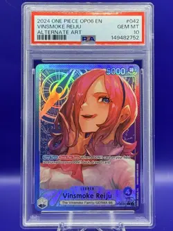 One Piece Vinsmoke Reiju Alt Art Leader OP06-042 Wings of the Captain PSA 10 - Image 1