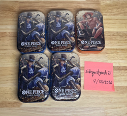 BRAND NEW-One Piece Card TCG Vol 2 Mini Tins (OP-13, TS-02 ) - Lot Of 5 Tins - Image 1