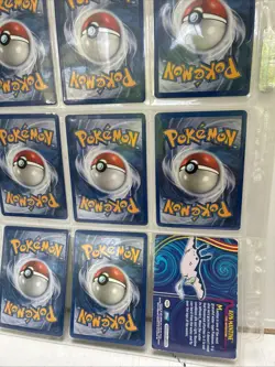 POKEMON 9 SHEET LOT OF 36 VARIOUS CARDS IN PLASTIC PROTECTORS - Image 2