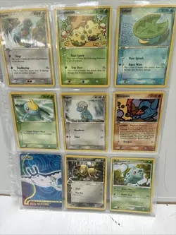 POKEMON 9 SHEET LOT OF 36 VARIOUS CARDS IN PLASTIC PROTECTORS - Image 3