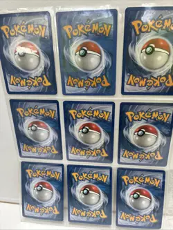 POKEMON 9 SHEET LOT OF 36 VARIOUS CARDS IN PLASTIC PROTECTORS - Image 4