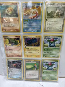 POKEMON 9 SHEET LOT OF 36 VARIOUS CARDS IN PLASTIC PROTECTORS - Image 5