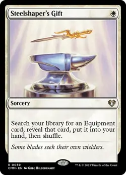 MTG Foil Commander Masters Steelshaper's Gift #59 - Image 1