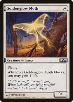 Goldenglow Moth NonFoil Magic 2011 15 NM MTG - Image 1
