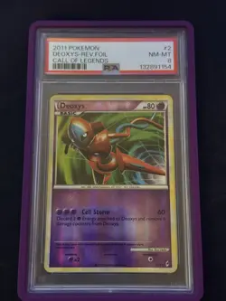 2011 Pokemon Call Of Legends #2 Deoxys Reverse Foil PSA 8 NM-MT - Image 1