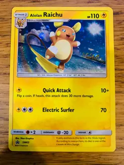NM! Raichu SM65 Sun & Moon Cosmos Holo Black Star Promo Pokemon Card! - Image 1