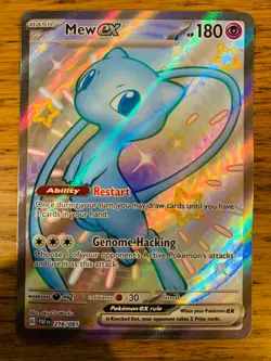 NM! Mew ex (216/091) Paldean Fates Full Art Pokemon Card! FAST & FREE P&P! - Image 1