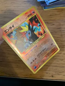 NM! Japanese Entei No. 244 Promo Premium File Reverse Holo Pokemon Card! - Image 3