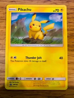 NM! Pikachu SM183 Sun & Moon Cosmos Holo Black Star Promo Pokemon Card! - Image 1