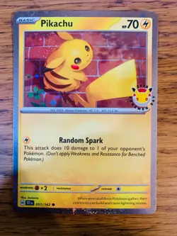 NM! Pikachu 051/162 Pokemon Day 2026 Stamped Cosmos Holo Black Star Promo Card! - Image 1