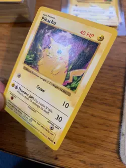 MP! Shadowless Red Cheeks Pikachu (58/102) Base Set Pokemon Card! FAST P&P! - Image 4