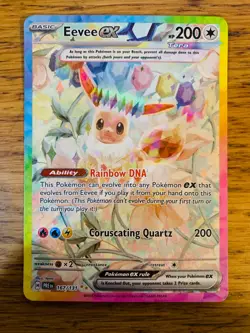 NM! Eevee ex (167/131) Prismatic Evolutions Special Illustration Pokemon Card! - Image 1