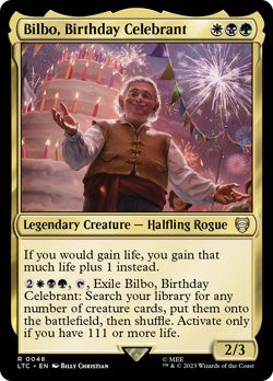Bilbo, Birthday Celebrant LOTR Tales of Middle-earth CMDR NM - Image 1
