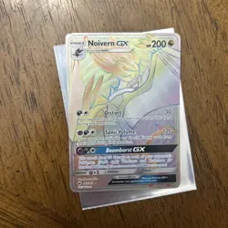 Pokemon TCG Noivern GX SM-Burning Shadows Rainbow Rare 160/147 Holo 200 HP - Image 1