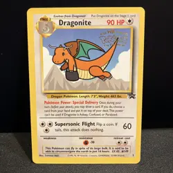 Dragonite 5 Black Star Movie Promo Stamped WB First Movie WOTC 5 Pokemon - Image 1