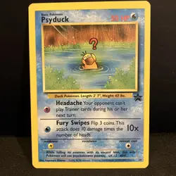 Pokemon Psyduck BLACK STAR 20 - WOTC PROMO - League 2000 LP Vintage - Image 1