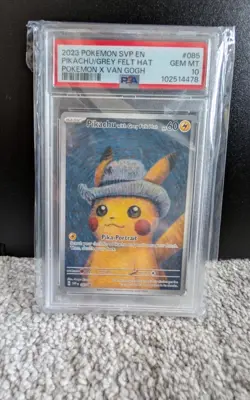2023 POKEMON SVP EN-SV BLACK STAR PROMO #085 PIKACHU WITH GREY FELT HAT PSA 10 - Image 4