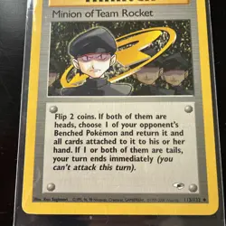 Pokemon Minion of Team Rocket 113/132 Gym Heroes 2000 WOTC Vintage - Image 3