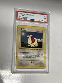 Pidgey #57 - Pokemon Base Set Shadowless 1st Edition - PSA 7 NEAR MINT - Image 1