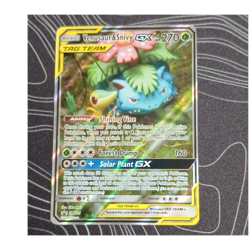 Pokemon Venusaur & Snivy GX TAG TEAM Full Art Holo Promo SM229 270 HP - Image 1