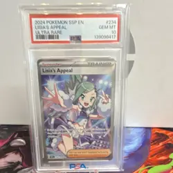 Pokemon Lisia's Appeal 234/191 SV08 Surging Sparks Ultra Rare Holo EN PSA 10 - Image 1