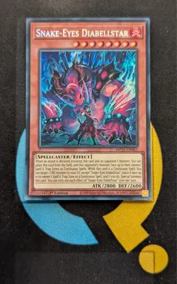 MP25-EN062 Snake-Eyes Diabellstar Prismatic Secret Rare 1st Edition YuGiOh - Image 1