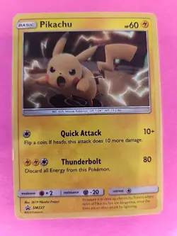 Pikachu Sm227 Sun & Moon Promo Holo Pokemon Card WOTC - Image 1