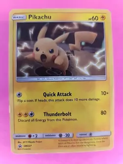 Pikachu Sm227 Sun & Moon Promo Holo Pokemon Card WOTC - Image 2