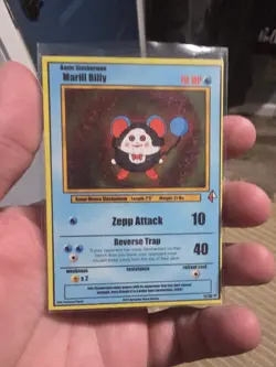 Pokemon Horror Fan Art Card - Marill As Billy - Image 1