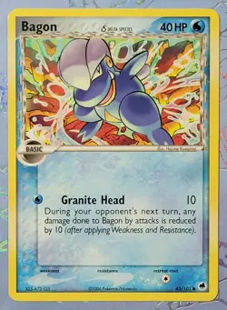 Bagon 43/101 Delta Species EX Dragon Frontiers Pokemon Card NM+ - Image 1