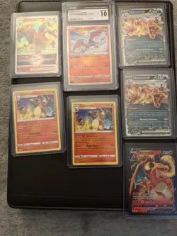 Pokemon Charizard EX V Radiant 017-021/189 CGC Graded Foil 7 Card Lot - Image 2