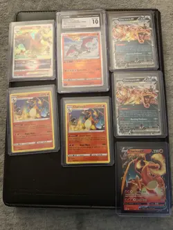 Pokemon Charizard EX V Radiant 017-021/189 CGC Graded Foil 7 Card Lot - Image 3