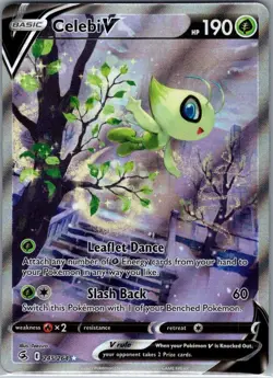 Celebi V (Alternate Full Art) 245/264 SWSH08: Fusion Strike - Pokemon Card - NM - Image 1
