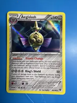 Pokemon TCG Card Aegislash XY Base Set Holo Rare 86/146 Near Mint New From Pack - Image 1