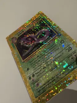 Arbok HOLO Prism Fossil Vending Golden Sticker Rare Pokemon Card Vintage Sparkle - Image 3
