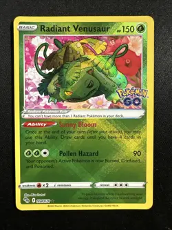 Radiant Venusaur 004/078 Pokemon GO Holo Pokemon English - Image 1