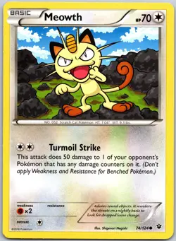 Meowth 74/124 Common Fates Collide NM - Image 1