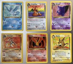 Pokemon Fossil Set Lot of 6 Non Holo Rares Pokemon TCG LP/NM Gengar Dragonite - Image 1
